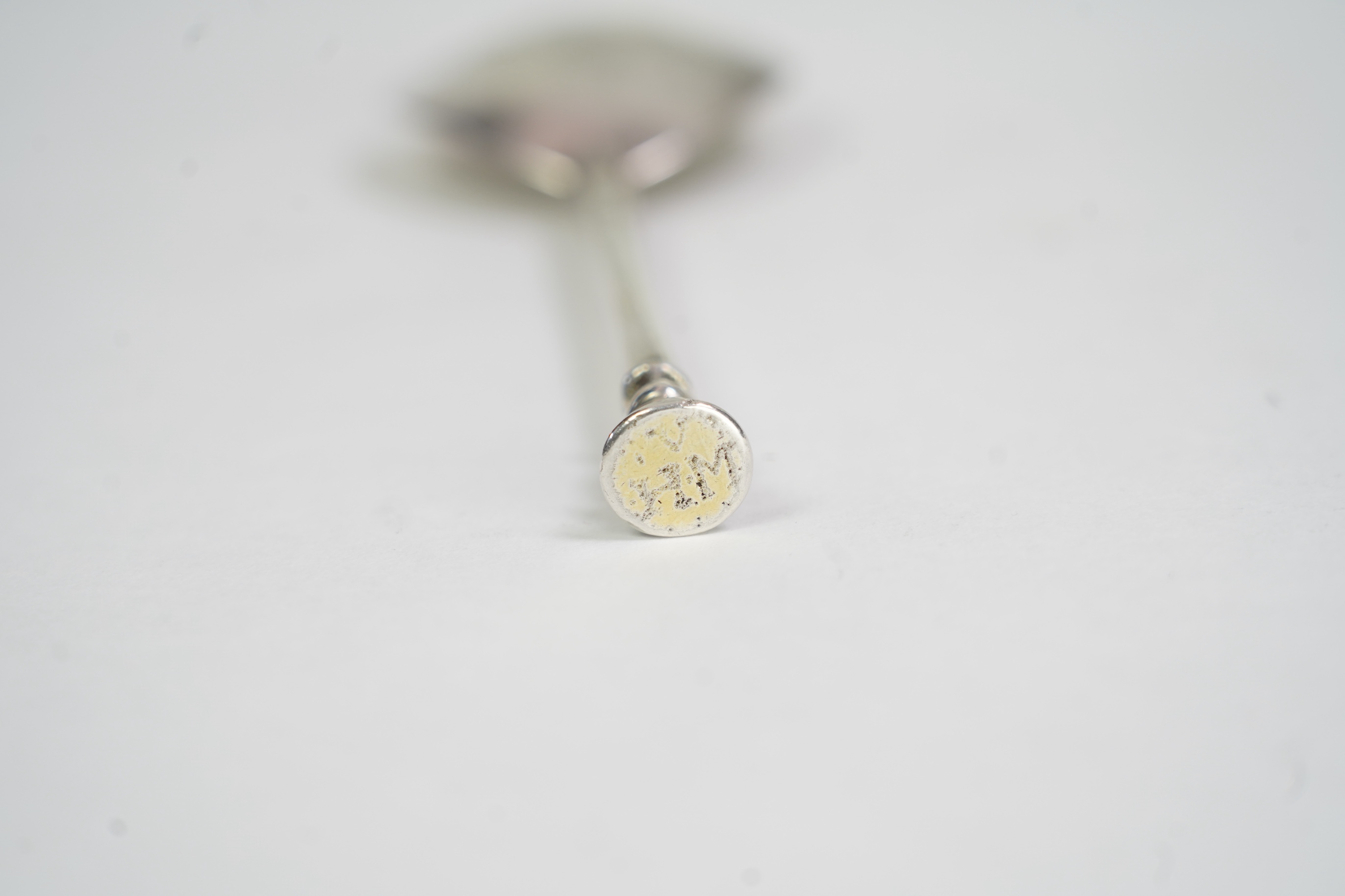 A mid 17th century silver seal top spoon, indistinct hallmarks